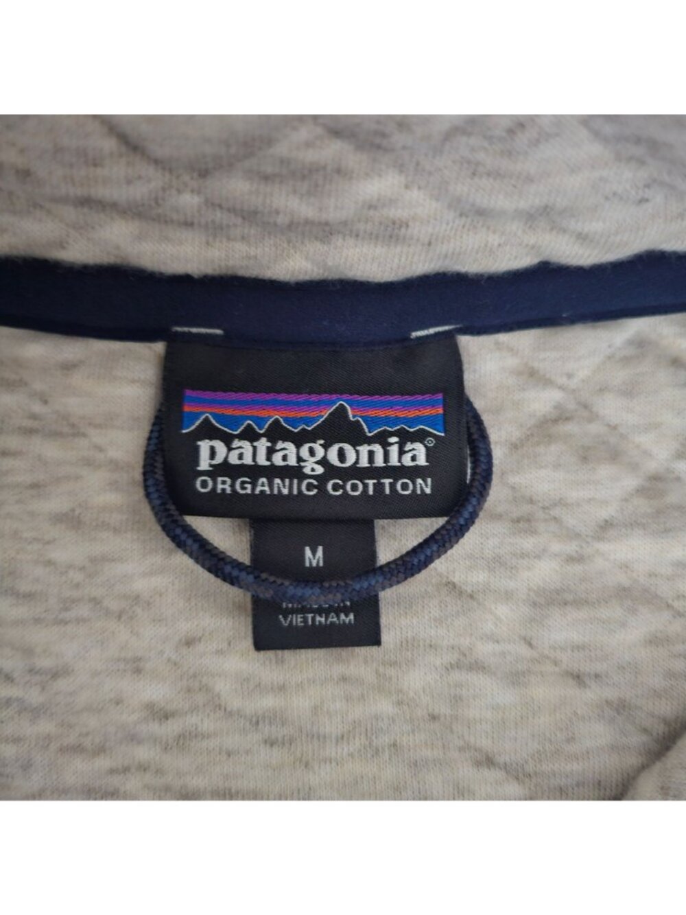 Patagonia Organic Cotton Quilt Snap-T Pullover Sweatshirt Birch White Sz Medium - Picture 8 of 16
